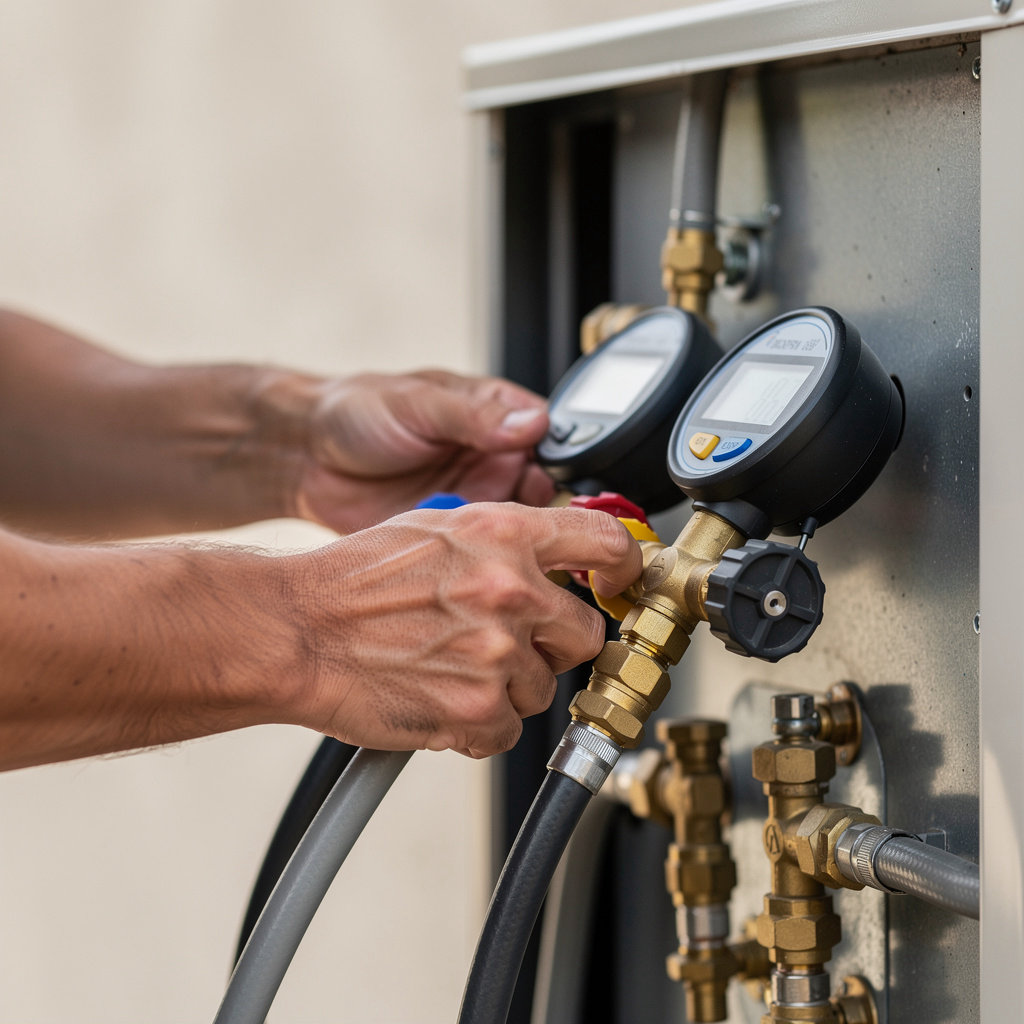 Denver HVAC Experts technician providing reliable heating and cooling service in a Denver home